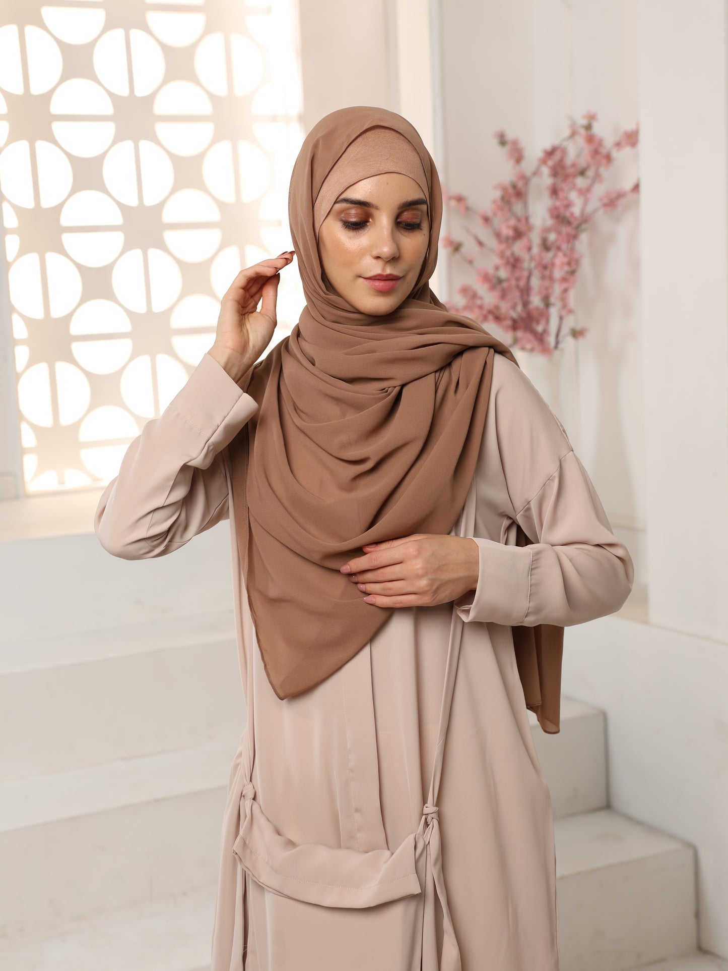 Premium Georgette Hijab Set – Pack of 5 (Perfect for mix-and-match styling)