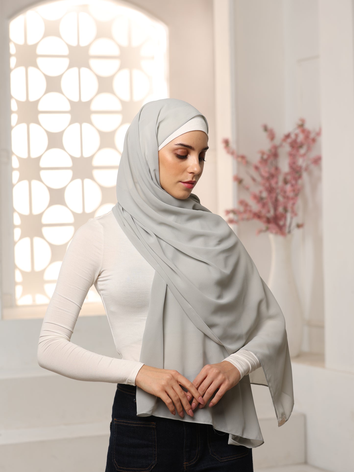 Premium Georgette Hijab Set – Pack of 5 (Perfect for mix-and-match styling)