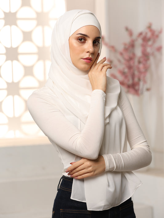 Stylish & Comfortable Georgette Hijab – Smooth Texture & Neat Stitches