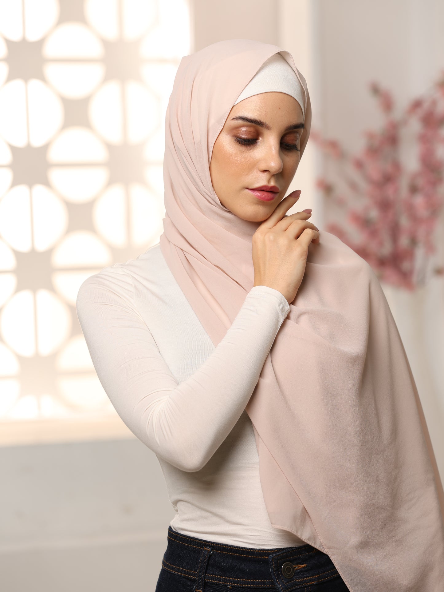 Elegant Premium Georgette Hijab – Soft, Breathable & Comfortable