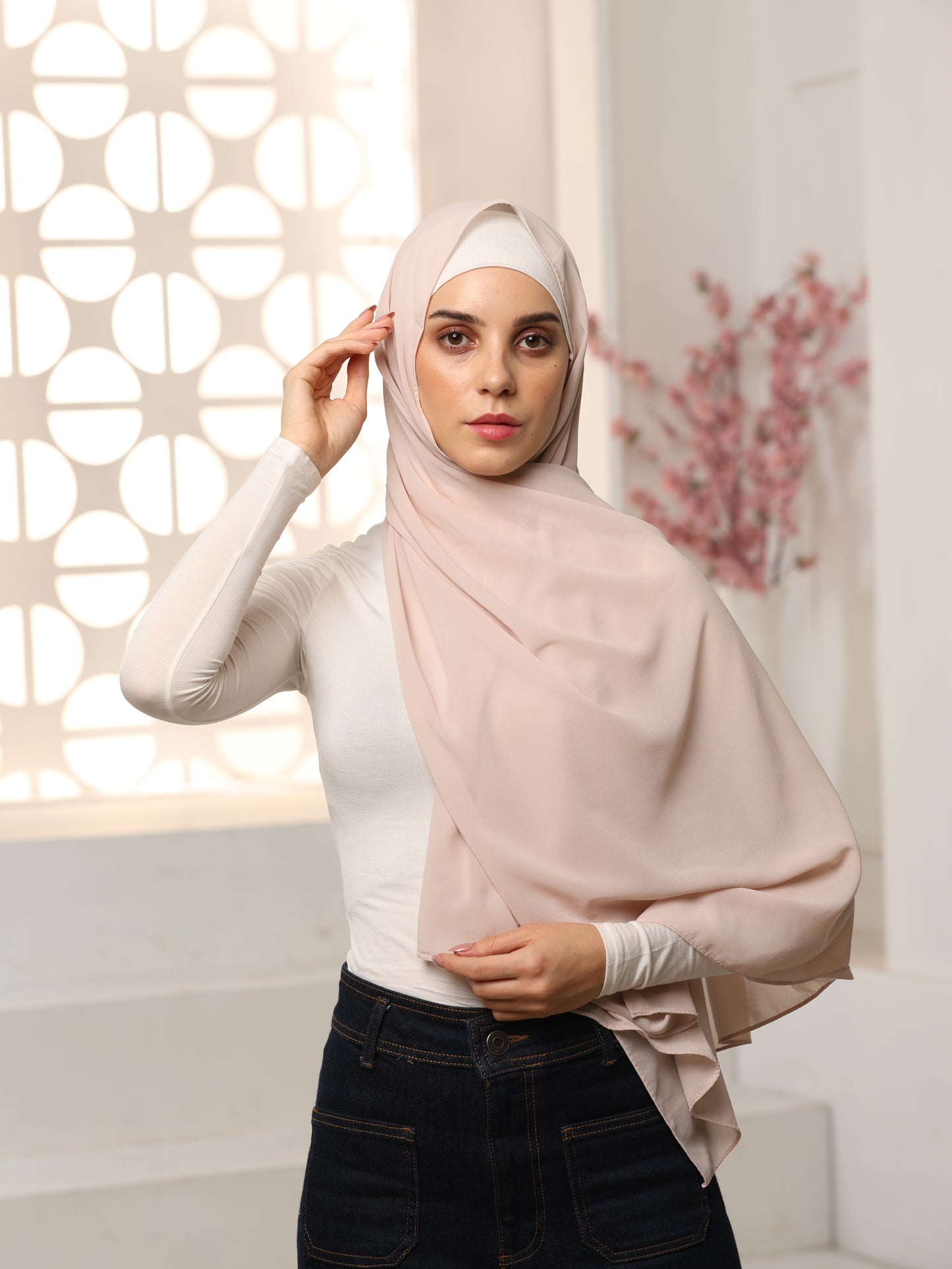 Elegant Premium Georgette Hijab – Soft, Breathable & Comfortable