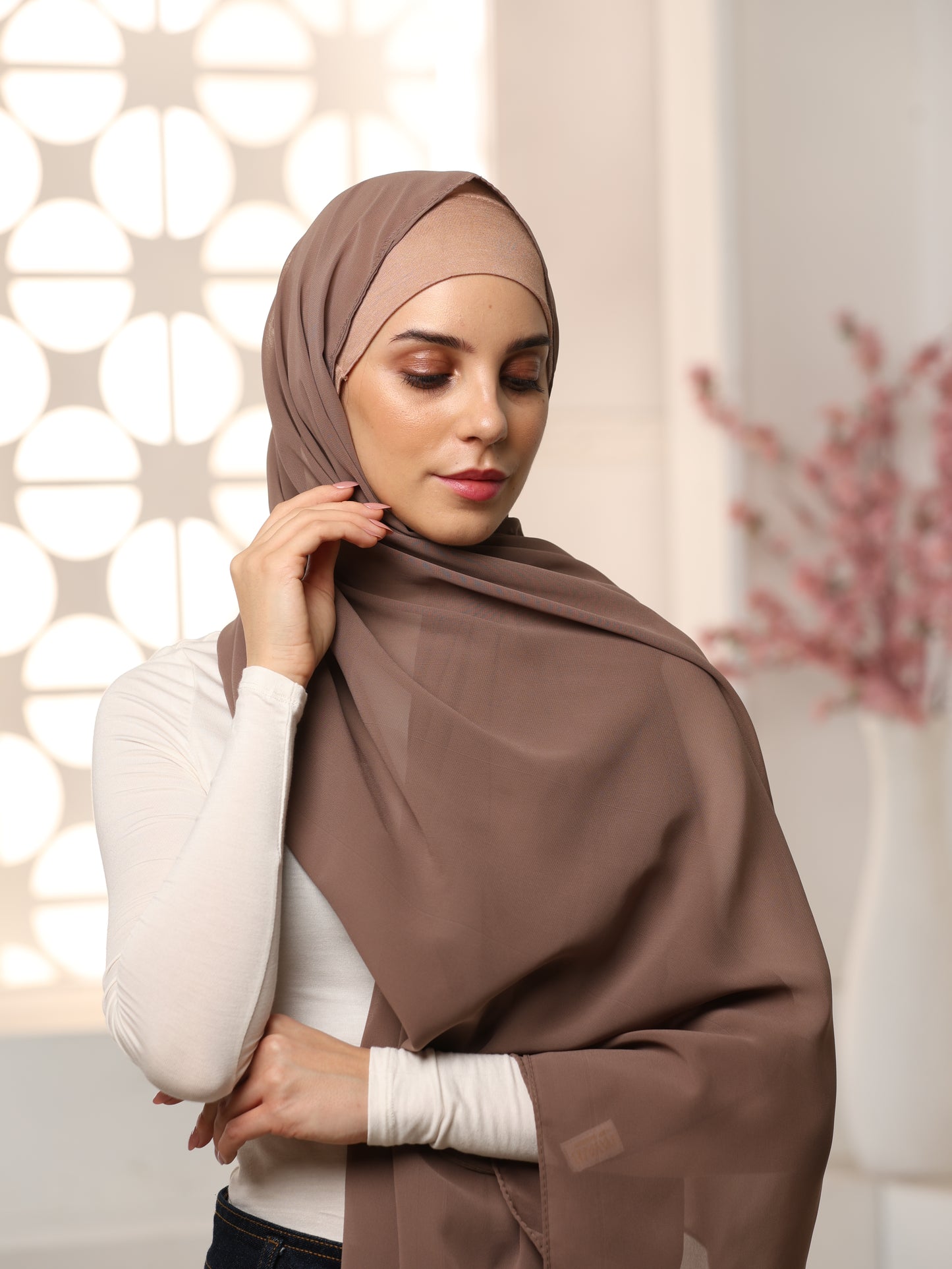 Premium Georgette-Feel Georgette Hijab – Smooth & Durable