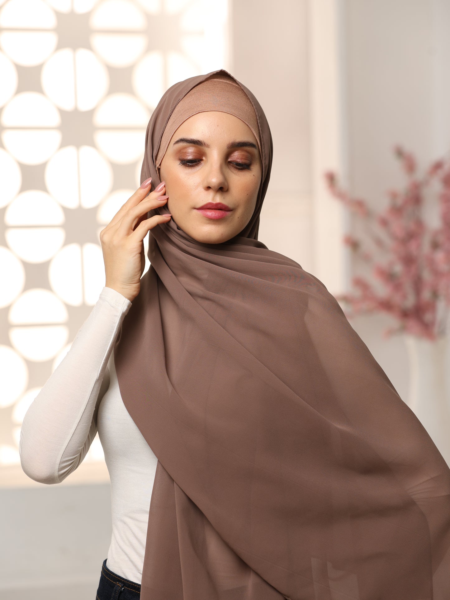 Premium Georgette-Feel Georgette Hijab – Smooth & Durable
