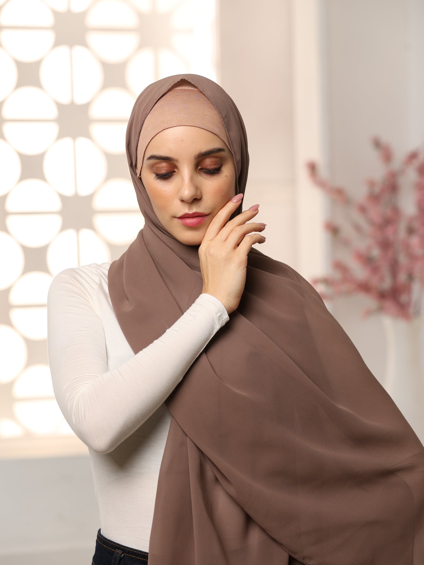 Premium Georgette-Feel Georgette Hijab – Smooth & Durable