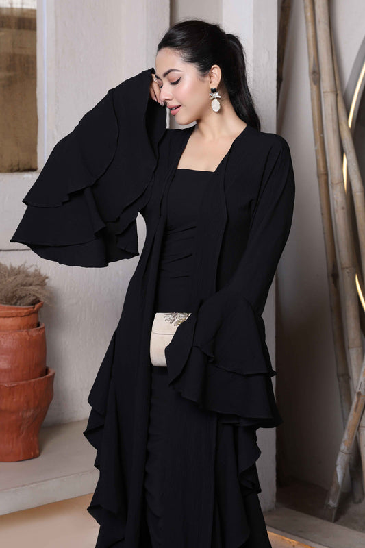 Ethereal Ruffle Shrug - A Timeless Elegance