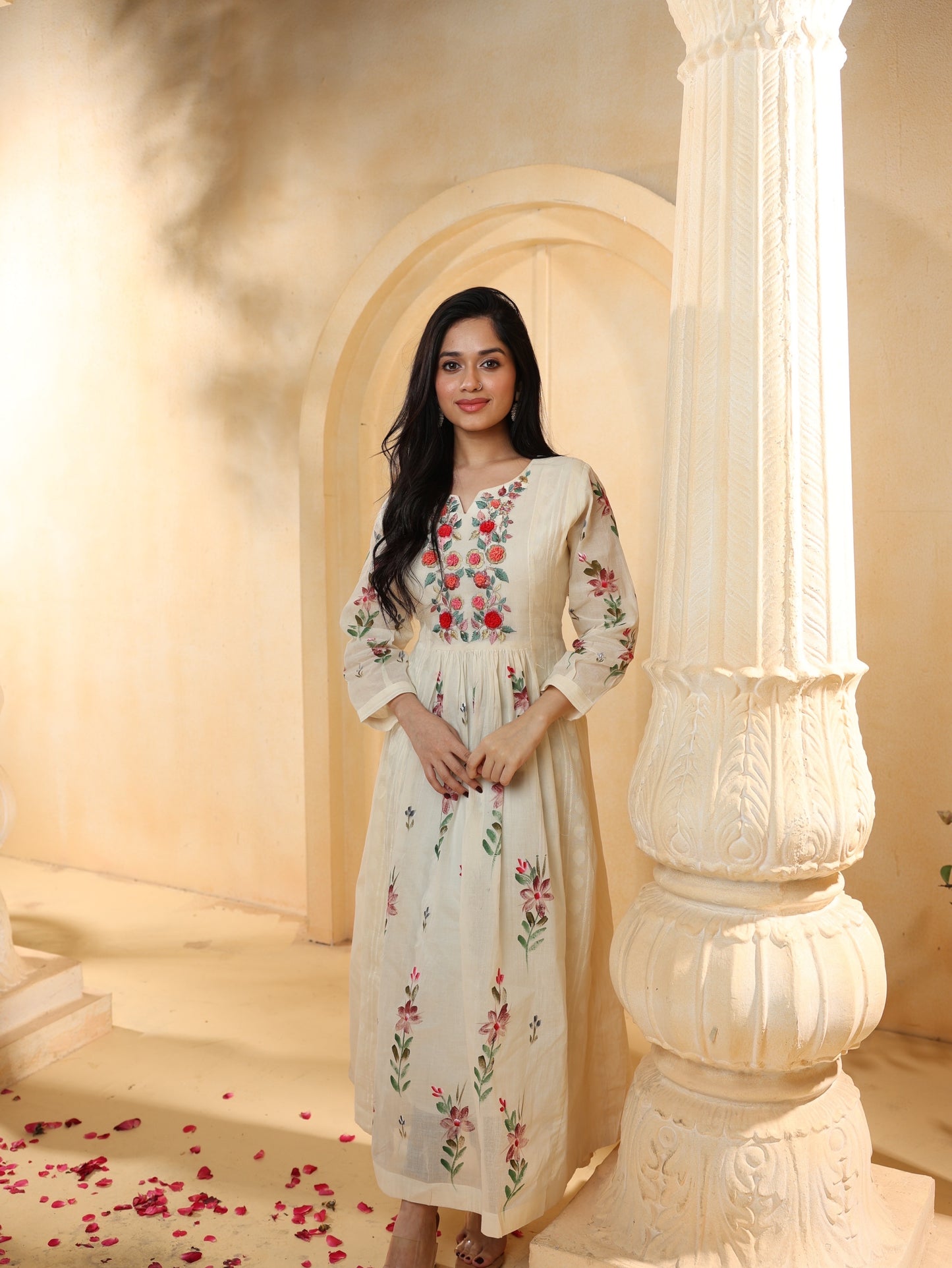 Premium Cotton 1-Piece Kurti – Luxury Fabric for Elegant Style