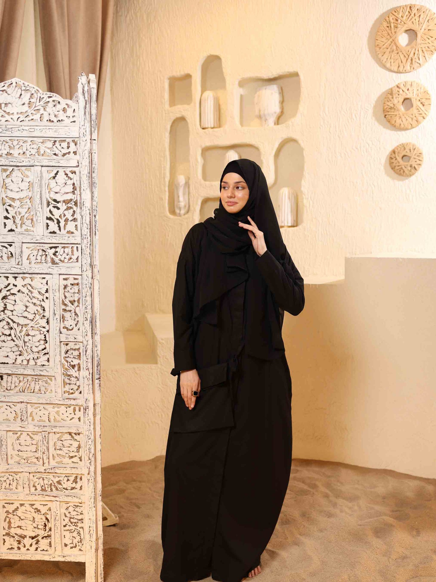 Comfort Umrah Abaya With Attached Cap and Detachable Book Keeping Bag
