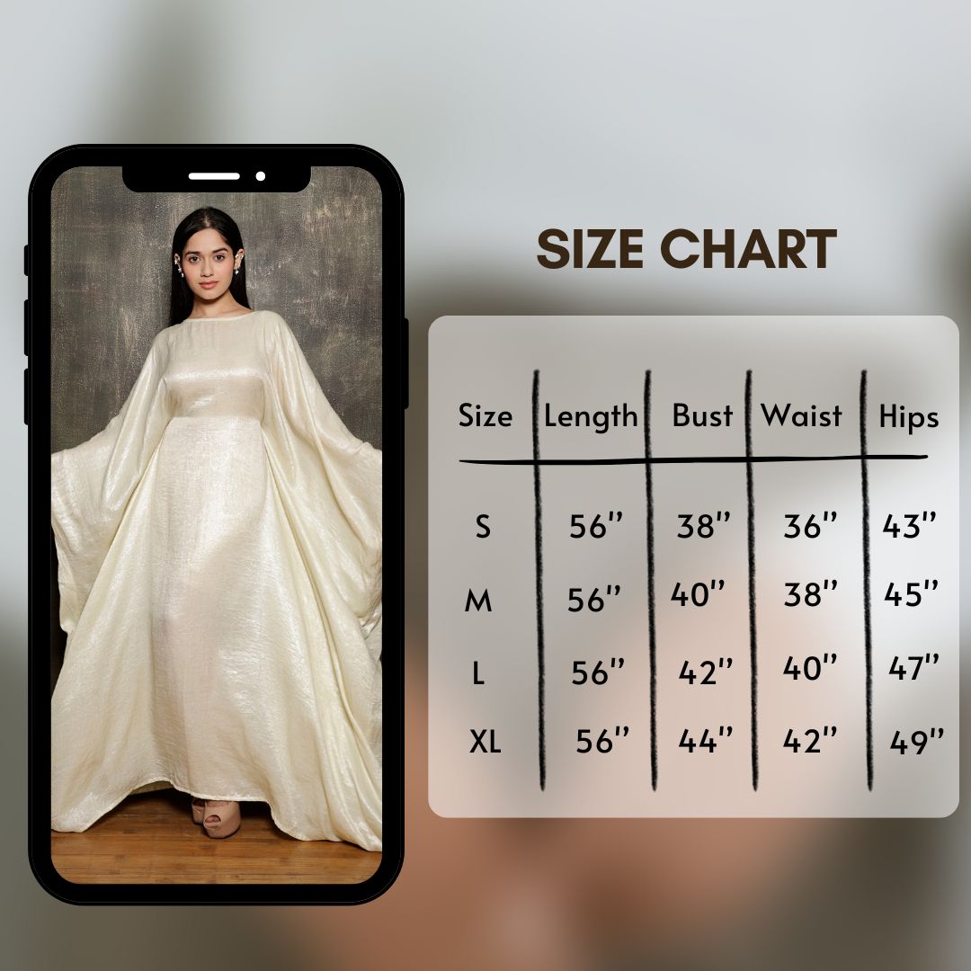 Shimmering Georgette Kaftan - Timeless Grace