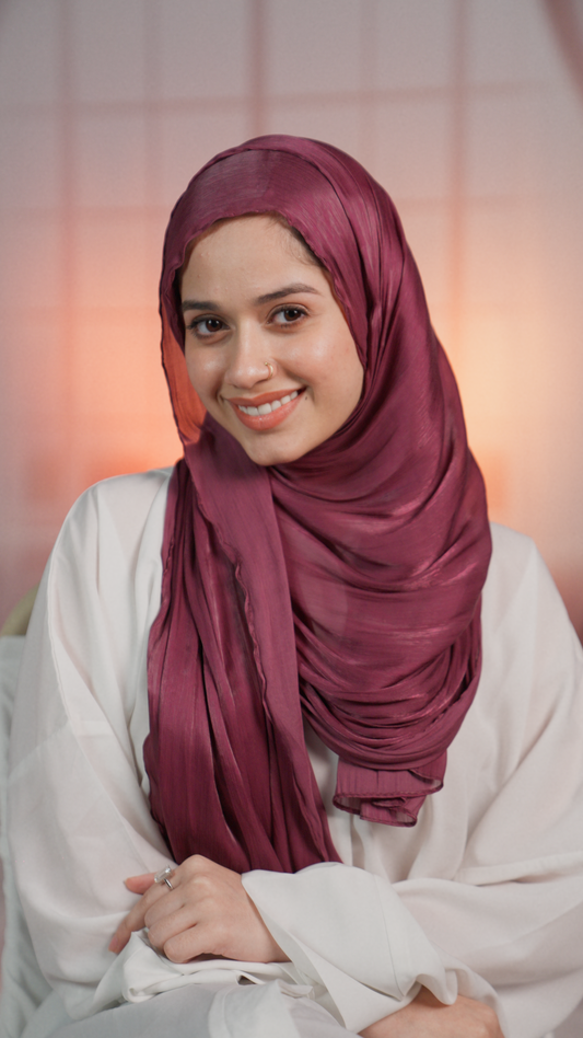 Radiate Softness – Pearl Organza Scarf for Women
