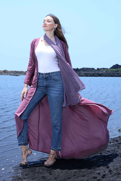 Tranquil Breeze Abaya in Plum